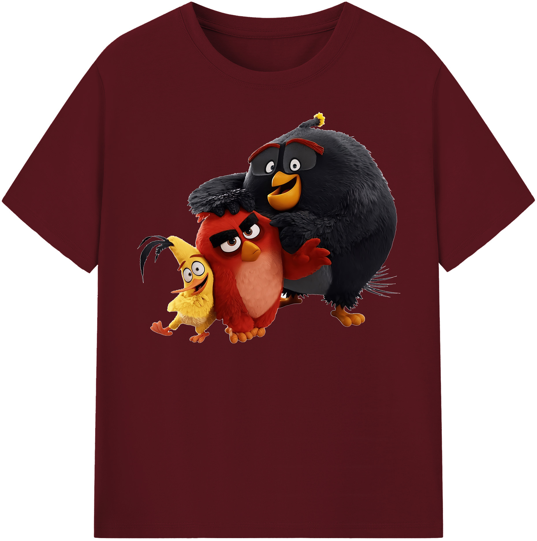（画像用） Angry Birds アングリーバード 綿100％半袖Tシャツ（フロントプリント）